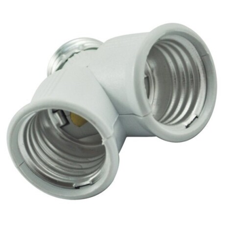 ADATTATORE 2 PORTA LAMPADE E27  (USO NO U.E.)