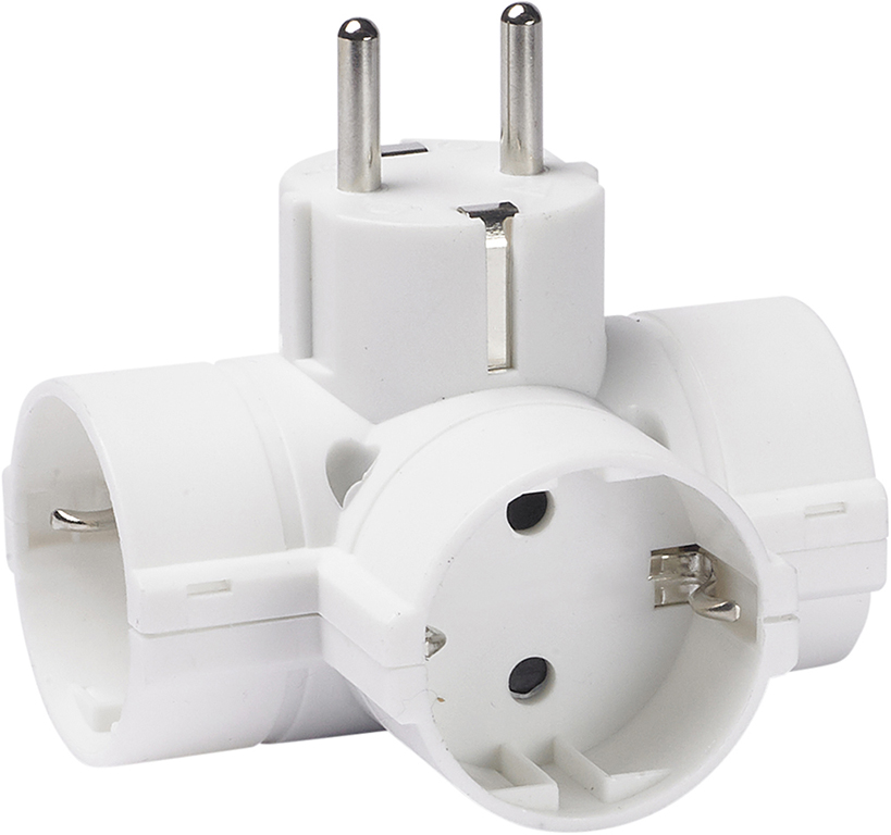 Adattatore MAURER 3 prese Schuko + 1 spina Schuko