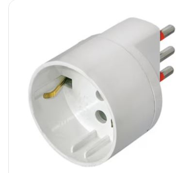 ADATTATORE SCHUKO 2P+T 10A 250V BIANCO ART. ARTRL.9287.B