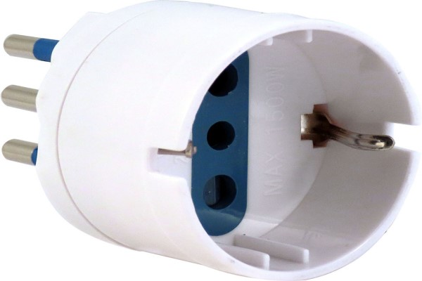 Adattatore semplice MAURER - spina 2P+T 10A - presa 2P+T 16A Schuko