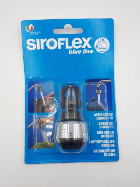 AEREATORE / DOCCETTA CON ROMPIGETTO CROMATO CON SNODO SIROFLEX ART. 2485/2S