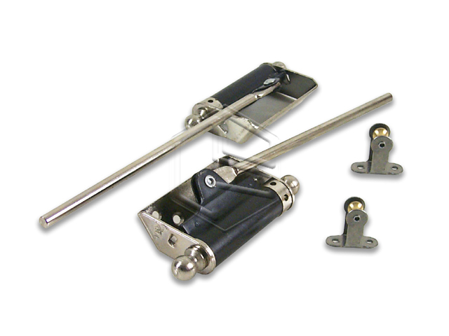 Aldeghi Chiudiporta Triumph 115 in acciaio nichelato e pomoli sferici. FORZA 3ART. 115AZ003