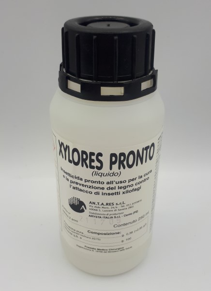 ANTITARLO LIQUIDO XYLORES 250ML Insetticida pronto all'uso per la cura e la prevenzione del legno contro l'attacco di insetti xi