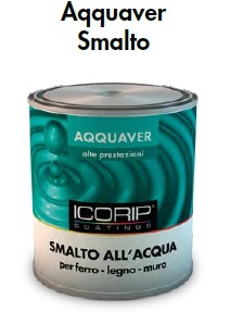 AQQUAVER SMALTO ALL'ACQUA LUCIDO BIANCO ML375 ICORIP per interni e esterni.