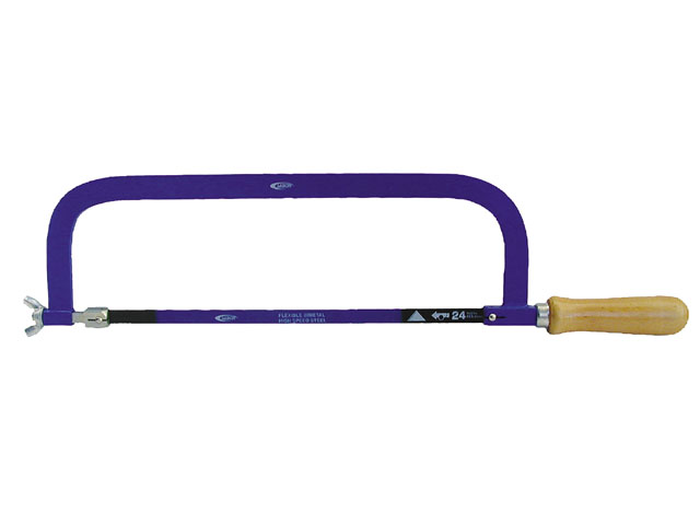 Archetto LABOR con telaio in acciaio 300MM. Manico in legno e dispositivo tendilama. Lama orientabile. Fornito completo di lama.