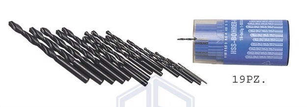 Assortimento LABOR in selettore, 19 punte. 1-10x0,5 mm hss