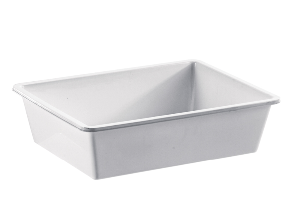 BACINELLA FRIGO 34x24cm h10cm SENZA COPERCHIO BIANCA GIGANPLAST