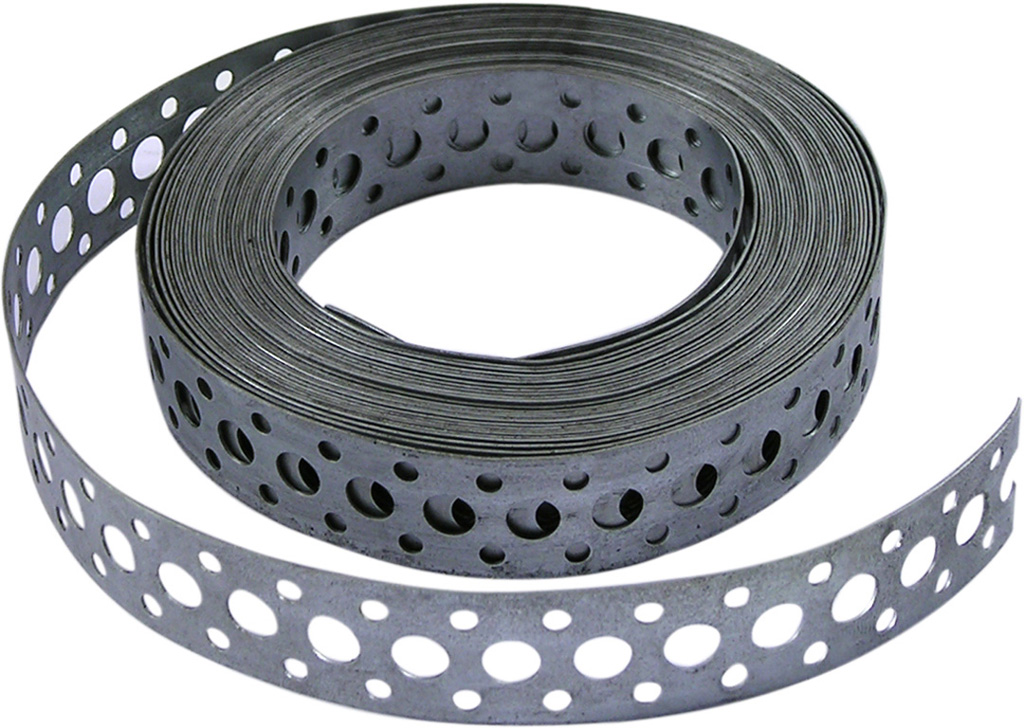 Bandella forata MAURER in acciaio zincato - rotolo da 10 mt MM17X0,7