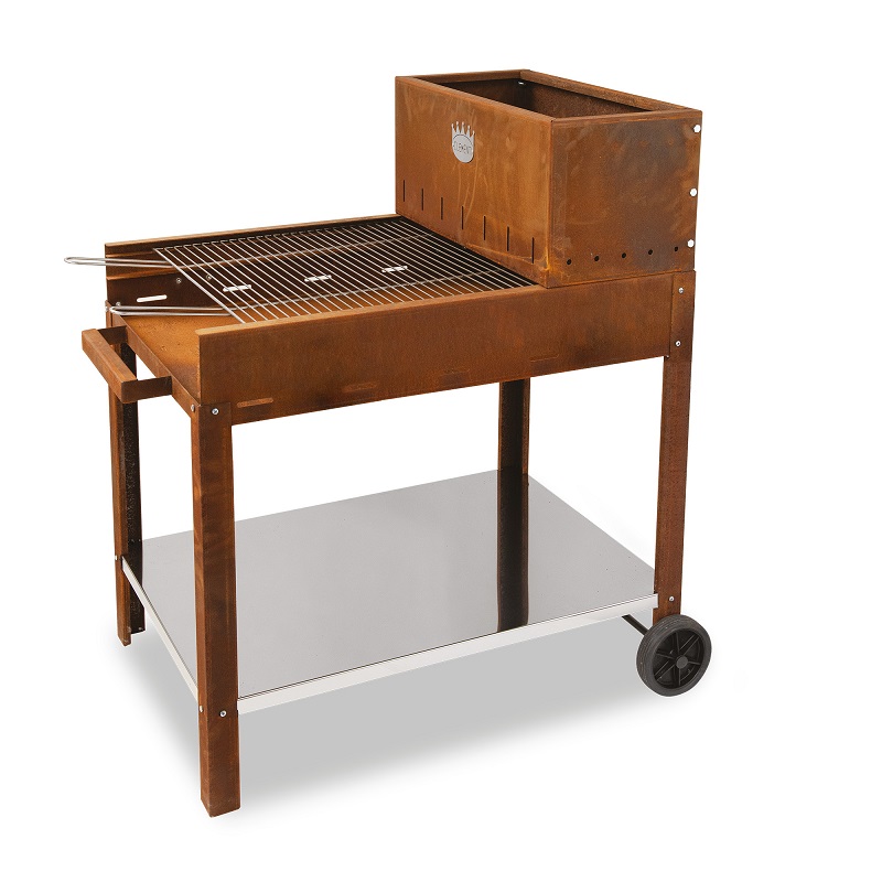 BARBECUE A LEGNA FLIPPER IN ACCIAIO AL CORTEN CLEMENTI