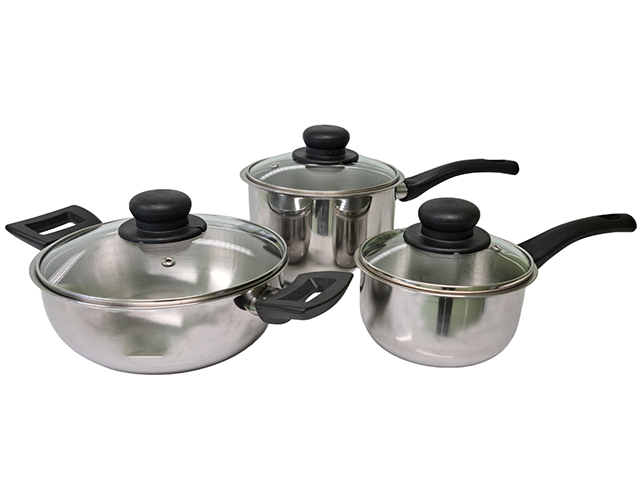 BATTERIA ACCIAIO 6 PEZZI SINGLE STEEL PAN