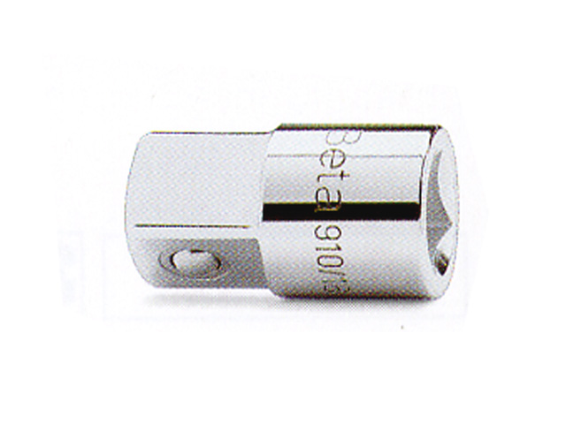 Beta Art. 910/16 raccordo con attacco quadro femmina 3/8 e maschio 1/2 cromato. UNI/ISO 3316 DIN 3123.