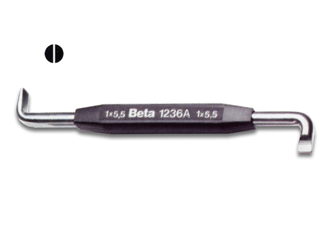 Beta art.1236/B cacciavite a squadra per viti a testa con intaglio. Cromato. UNI 7079 DIN 5200. Per manovrare viti non accessibi