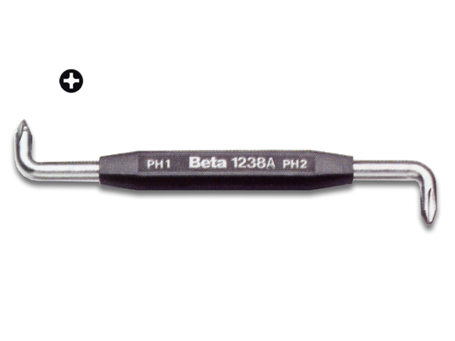 Beta art.1238/B cacciavite a squadra per viti con impronta a croce Phillips. Cromato. UNI 7083 DIN 5208.