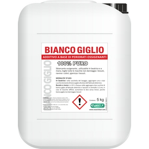 BIANCO GIGLIO additivo in polvere utilizzabile in lavatrice e a mano 5 kg. additivo in polvere utilizzabile in lavatrice e a man