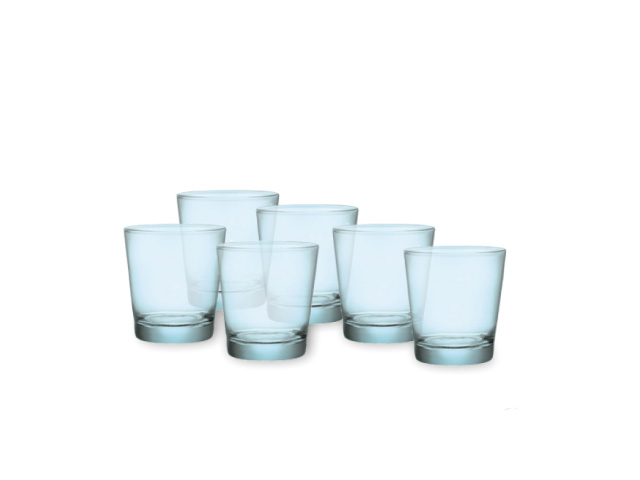 BICCHIERI acqua Sestriere in pasta colore azzurro acqua. Perfetti per un utilizzo quotidiano. confezione 6pz. BORMIOLI ROCCO