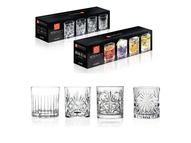 BICCHIERI MIXOLOGY ASSORTITI RCR SET 4 PEZZI