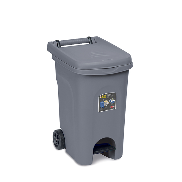 BIDONE Urban Eco System 80 lt con pedale GRIGIO
