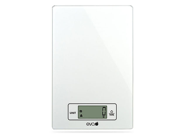 BILANCIA DA CUCINA DIGITALE  in vetro colore bianco 15 Kg/1 Gr