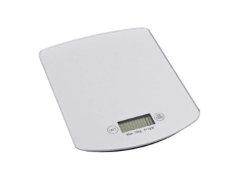 Bilancia digitale piatta con piatto in vetro pesa alimenti pratica e funzionale.Capacità massima 10 kg / 1GR EVA
