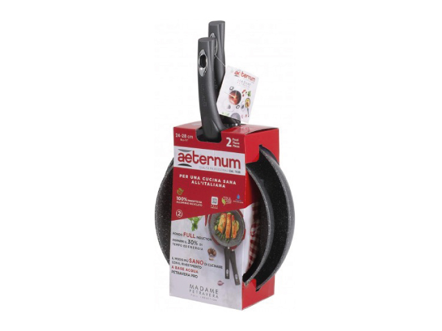 BIS PADELLE 1M MADAME PETRA 3.0Bis padelle Madame Petra cm.24 e cm.28 con superficie antiaderente ed ultra-resistente, dotate di