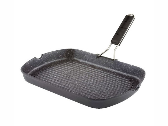 BISTECCHIERA MARMORELLA 25X35CMBistecchiera rettangolare Stone Effect Marmorella in alluminio pressofuso e triplo rivestimento a