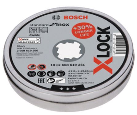 BOSCH-A 10 DISCHI PER INOX XLOCK 115X1,0 MM