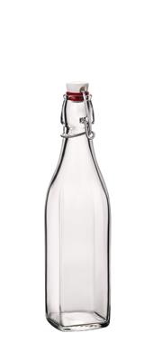 Bottiglia Quadrata in vetro 50cl Modello: Swing Bormioli Rocco. diametro 77 mm - altezza 253mm