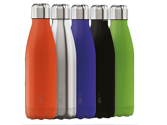 BOTTIGLIA TERMICA IN ACCIAIO 500ML 20 ORE DI CALDO/ 10 ORE DI FREDDO CON CHIUSURA ERMETICA VARIE COLORAZIONI