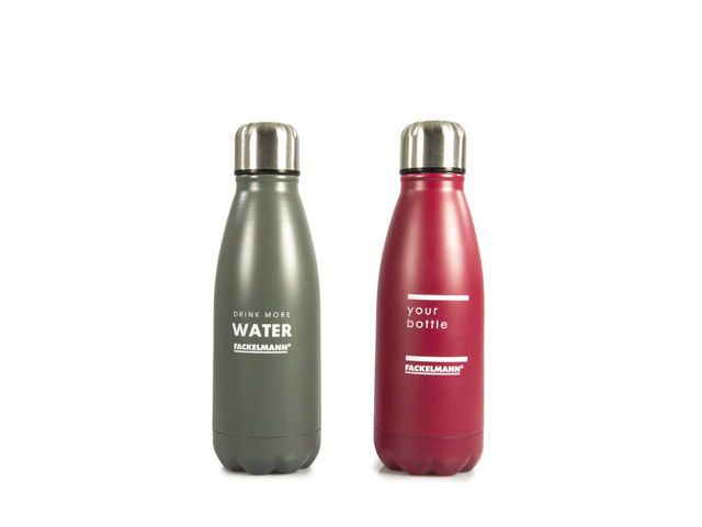 BOTTIGLIA TERMICA INOX 500ML Bottiglia termica acciaio con isolamento sottovuoto che permette una tenuta sia del caldo che del f