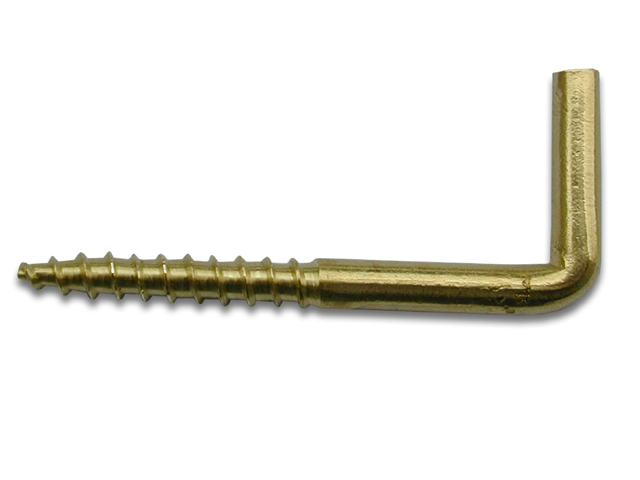 Cancano a vite 19X50MM con filettatura a legno tornita. In ottone lucido.