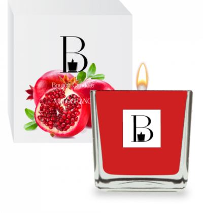 CANDELA IN CERA DI SOIA PROFUMATA 220 GRAMMI MELOGRANO FLEURS DE BOUJOIR