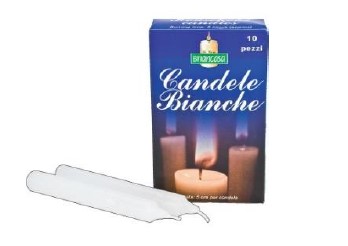 CANDELE STEARICHE PZ10 BIANCHE