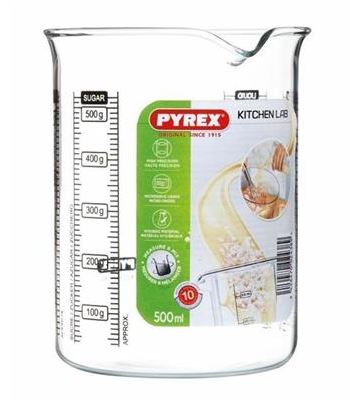 CARAFFA IN VETRO BOROSILICATO CON MISURATORE 500ML PYREX