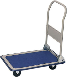 CARRELLO PORTATUTTO CON PIANALE 73 X 48 CM. PORTATA 150 KG.