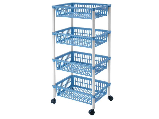 Carrello Tontarelli a 4 ceste mito 4. Dimensioni cm.40 x 29 x h.85. COLORE VERDE /  GIALLO