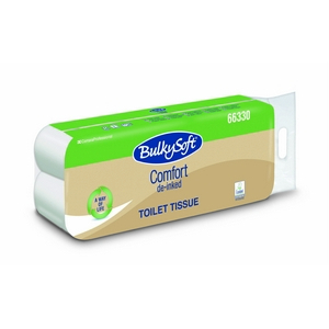 CARTA IGIENICA BULKYSOFT 2 VELI X 10PZ DE-INKED 160 STRAPPI ECOLABEL ART. 2005-4