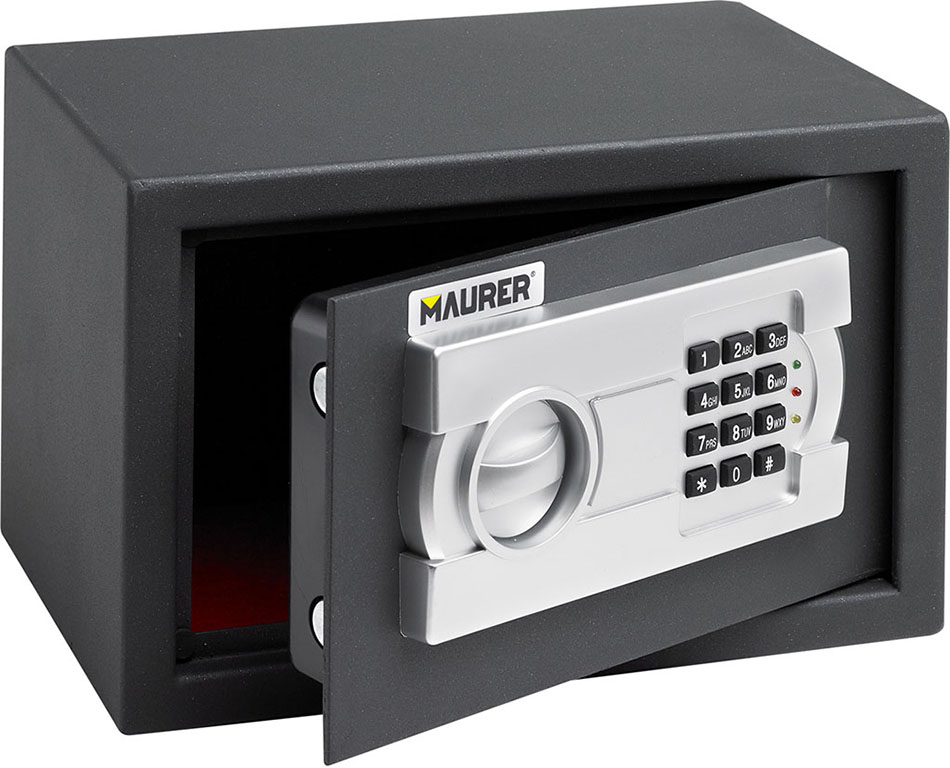 CASSAFORTE MAURER A MOBILETTO ELETTRICA H200 L310 P200  chiusura elettromagnetica - spessore porta mm.4 - chiave di sblocco mecc