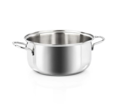 CASSERUOLA IN ACCIAIO INOX 18/10 CM16  BONITA BARAZZONI. Fondo termoradiante adatto anche per induzione, Manici ergonomici, Sati