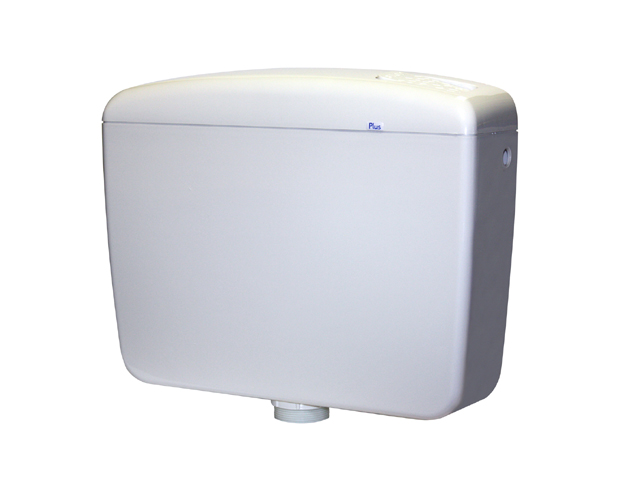 Cassetta a zaino ultra-piatta, ESTERNA realizzata interamente in ABS, capacita' 9 litri, con pulsante economizzatore d'acqua sta