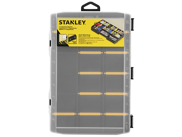 Cassetta Organizer STANLEY a 10 scomparti. In polipropilene trasparente, disponibili in 3 misure, con divisori amovibili. Doppia