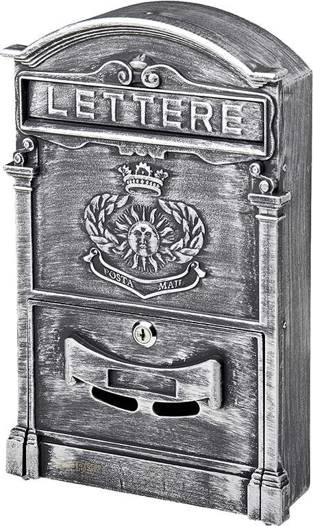 Cassetta postale MAURER mod. ROYAL - in alluminio verniciato - GRIGIO ANTRACITE adatta per esterni - LxHxP 260x410x90 mm