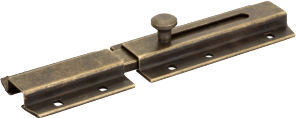 Catenaccio trasversale CM30 da avvitare, asta piatta 20x8 mm - in acciaio bronzato