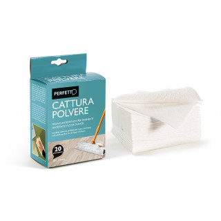 CATTURAPOLVERE PAVIMENTI ART. 0260I PERFETTO.conf. da 20 pezzi panno antistatico per pavimenti cm 22x28.