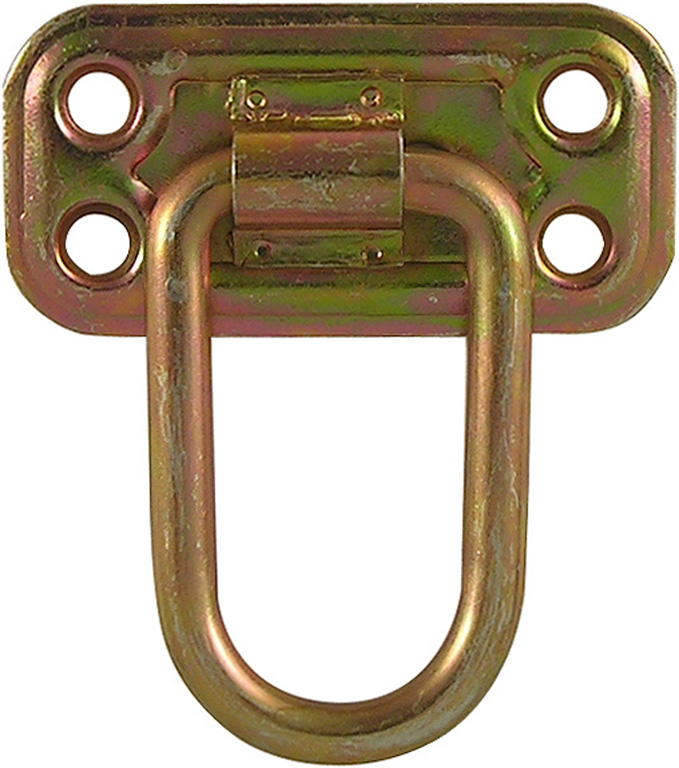 Cavallotto snodato MAURER a maglia tonda con piastra 60x30 mm - filo diam. 6 mm - in acciaio tropicalizzato