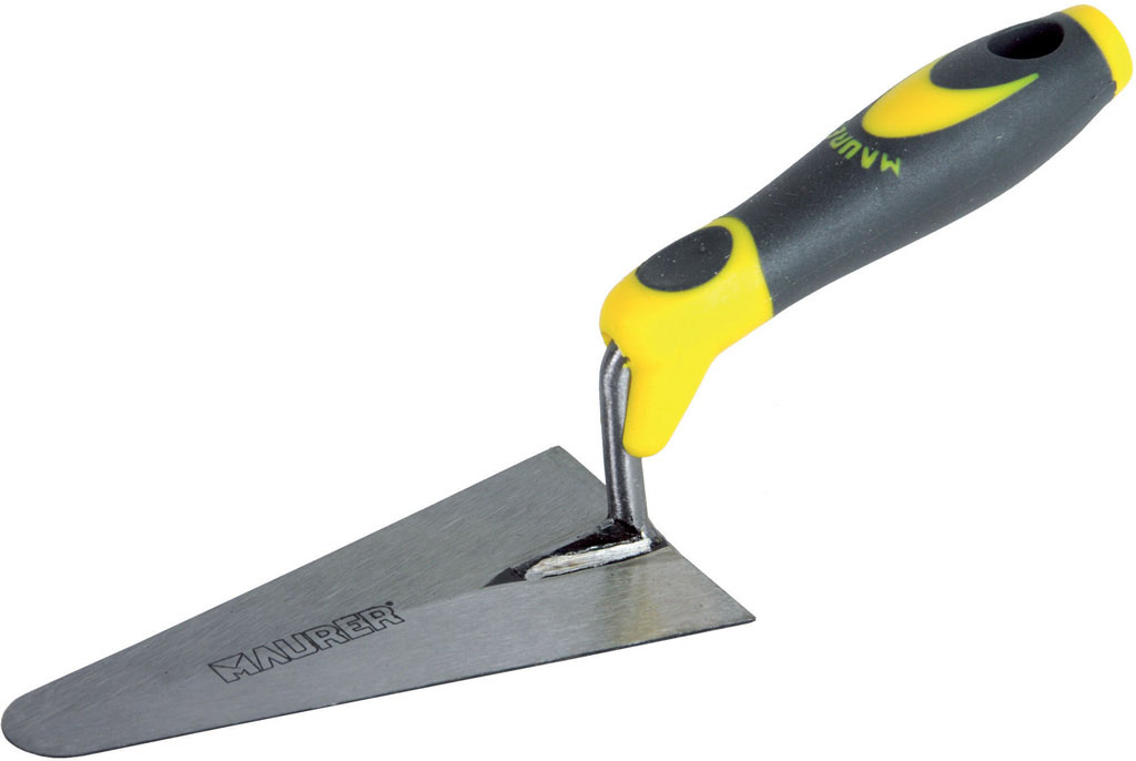 Cazzuola a punta tonda MAURER - manico bicomponente CM16