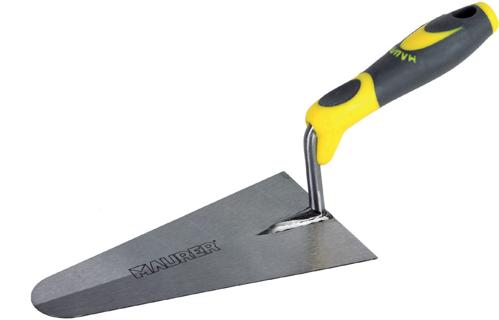 Cazzuola a punta tonda MAURER - manico bicomponente CM18