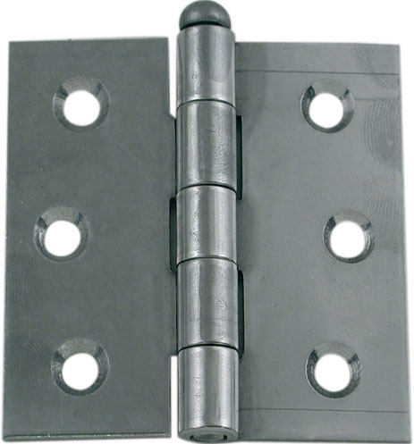 Cerniera piana 65X65MM con fori per arredamenti nautici - extrapesante - in acciaio INOX - spina levare  ART. 124 21/2 x 21/2 AL