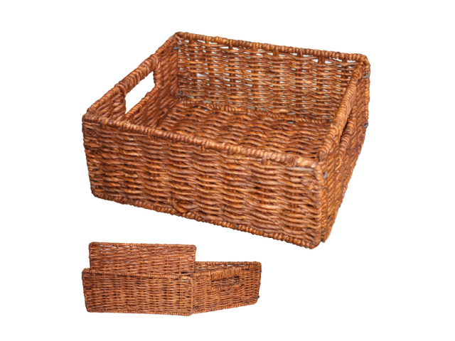 CESTINO INTRECCIATO RICHIUDIBILE 30X22CM H12CMCestino intrecciato rettangolare richiudibile.