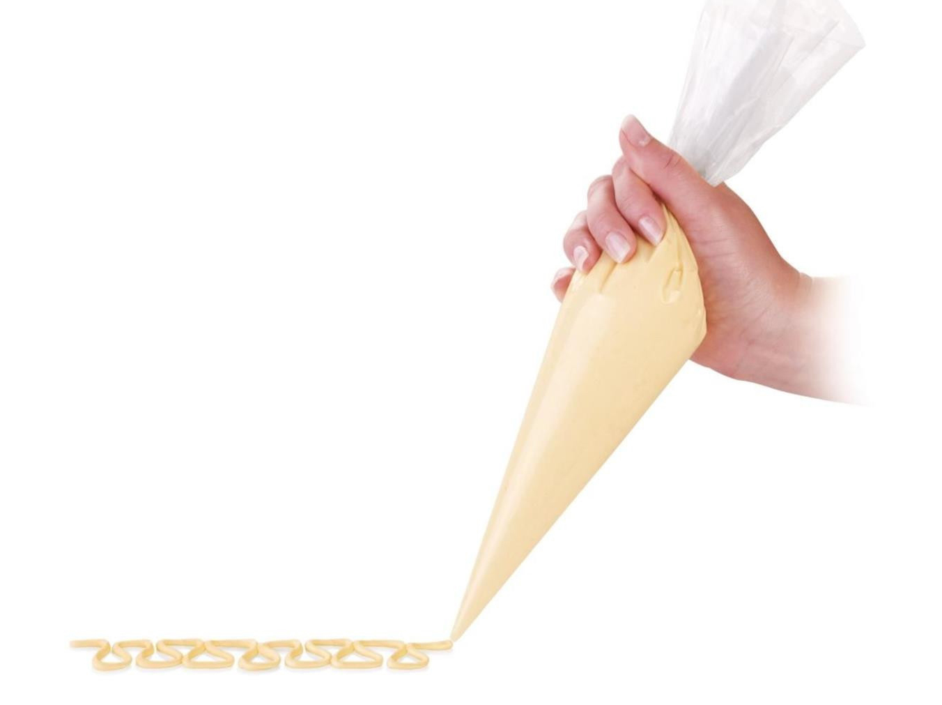 CF.100 SACCHI DECORATOREConfezione da 100 sacchetti monouso per decorare, in PE adatto al contatto con gli alimenti. Cm 46