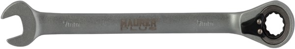 Chiave combinata a cricchetto MM15 72 denti MAURER PLUS - reversibile, inclinazione 15° - in acciaio cromo vanadio finitura sabb